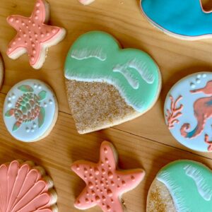 Beach themed cookies.